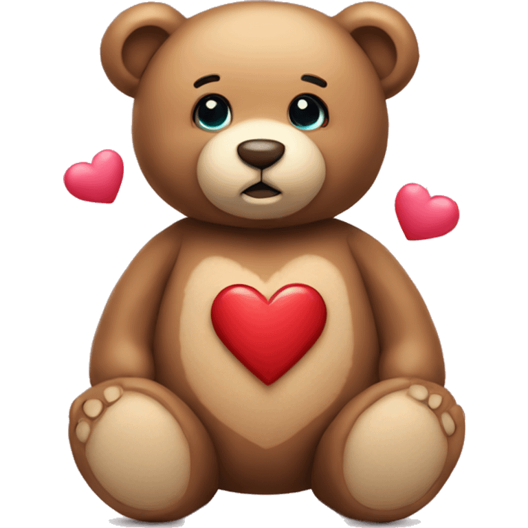 teddy bear with heart emoji