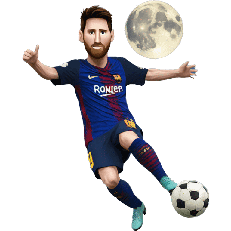 Messi en la Luna  emoji