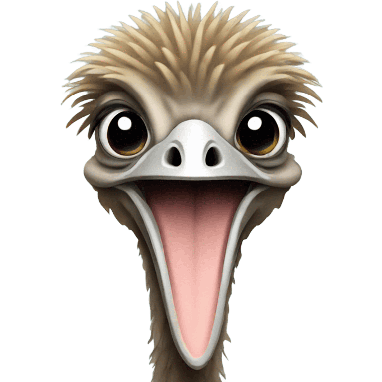 an ostrich with its head underground emoji