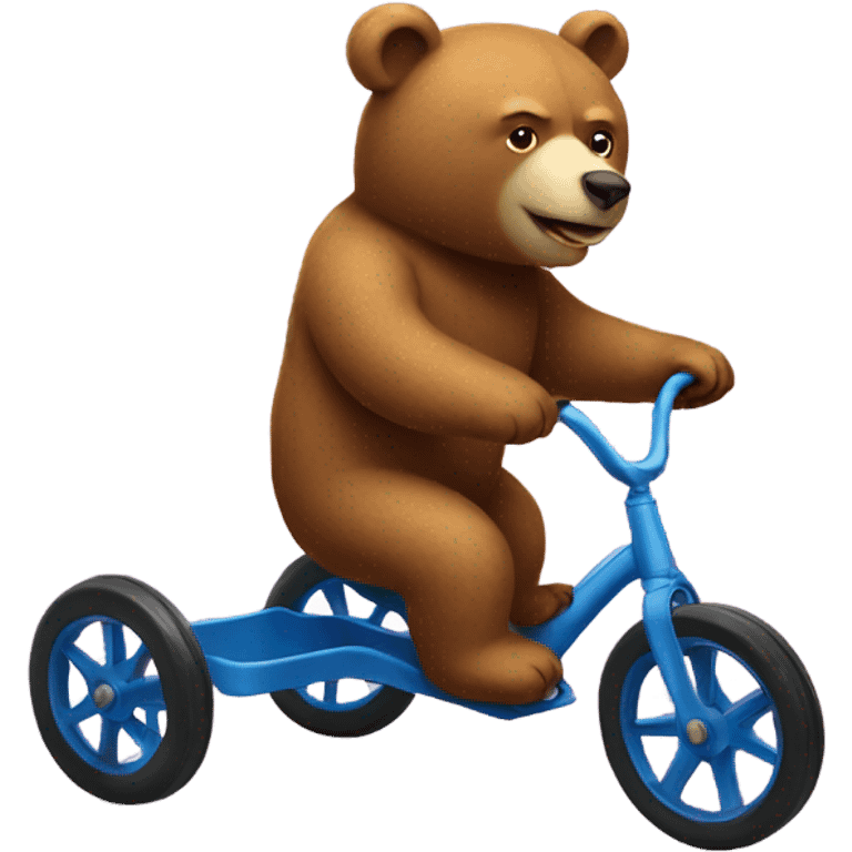 Bear riding a small tricycle emoji