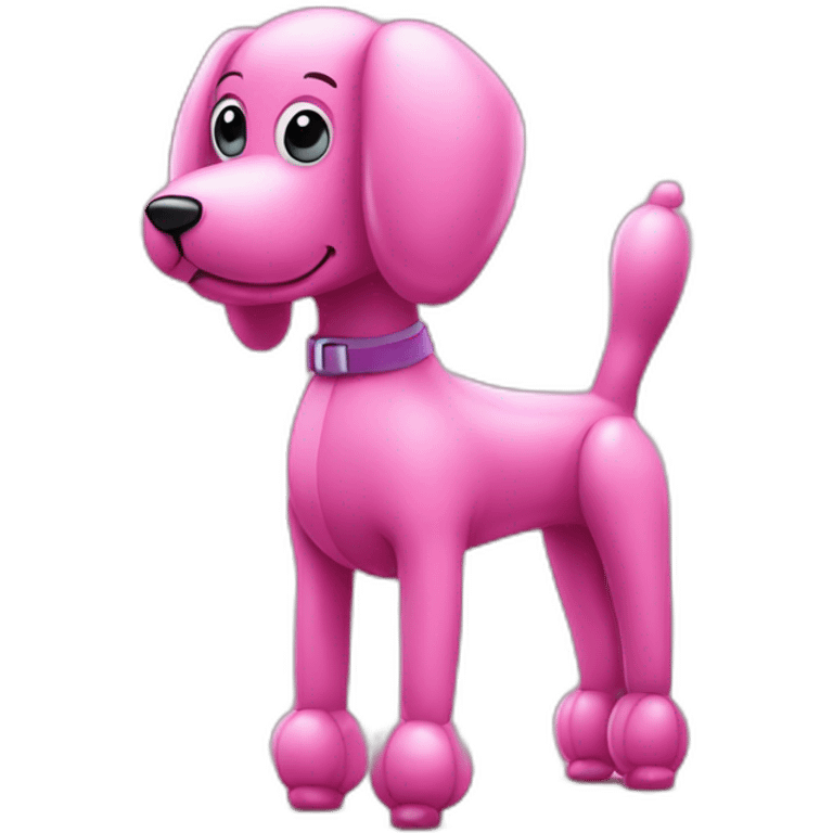 Pink balloon dog with four legs emoji