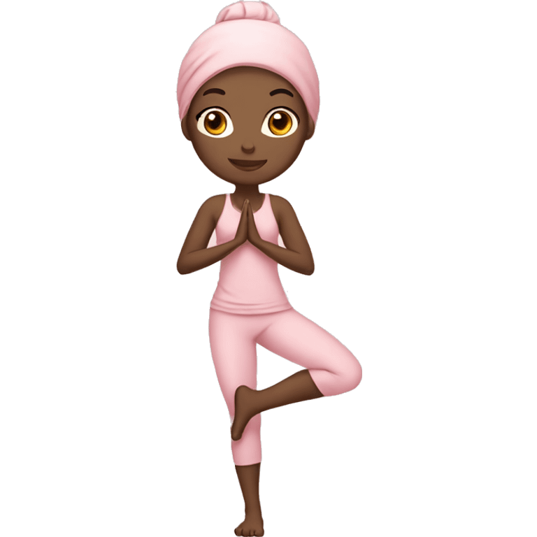 yoga girl light pink clothes  emoji