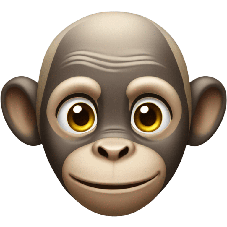 bald monkey emoji