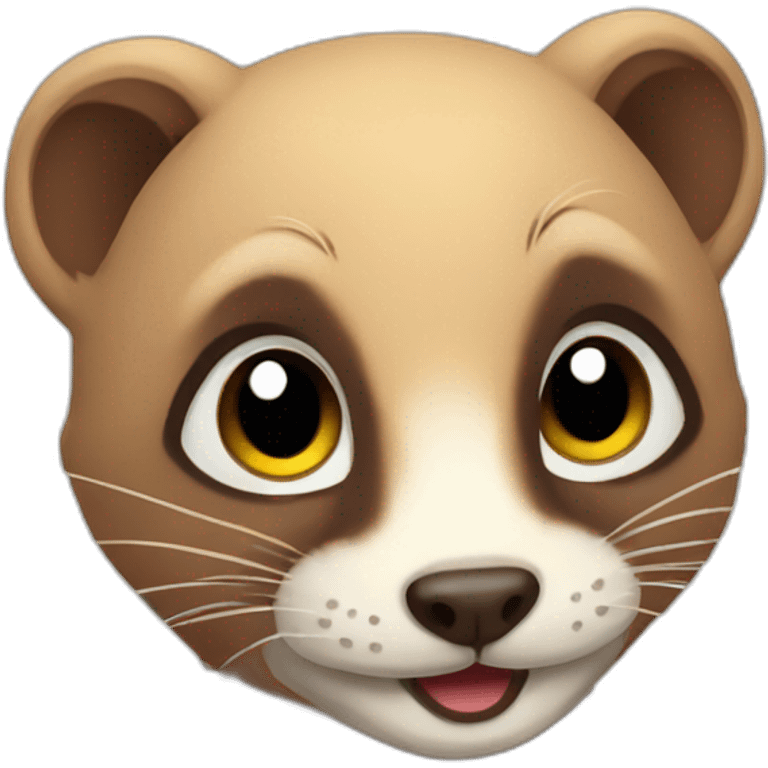 Cute weasel emoji