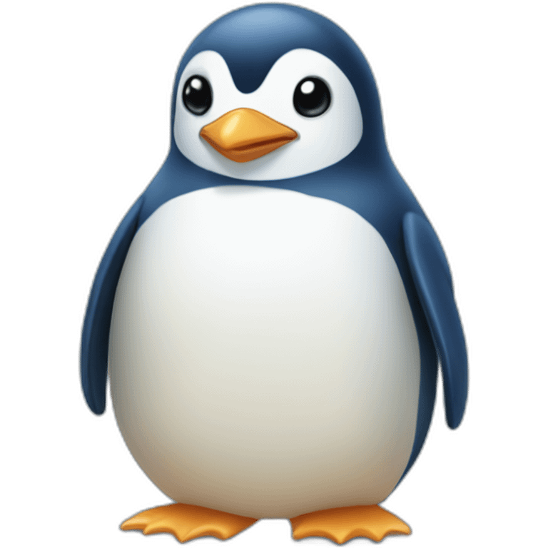 kawaï blue pudgy penguin hatching emoji