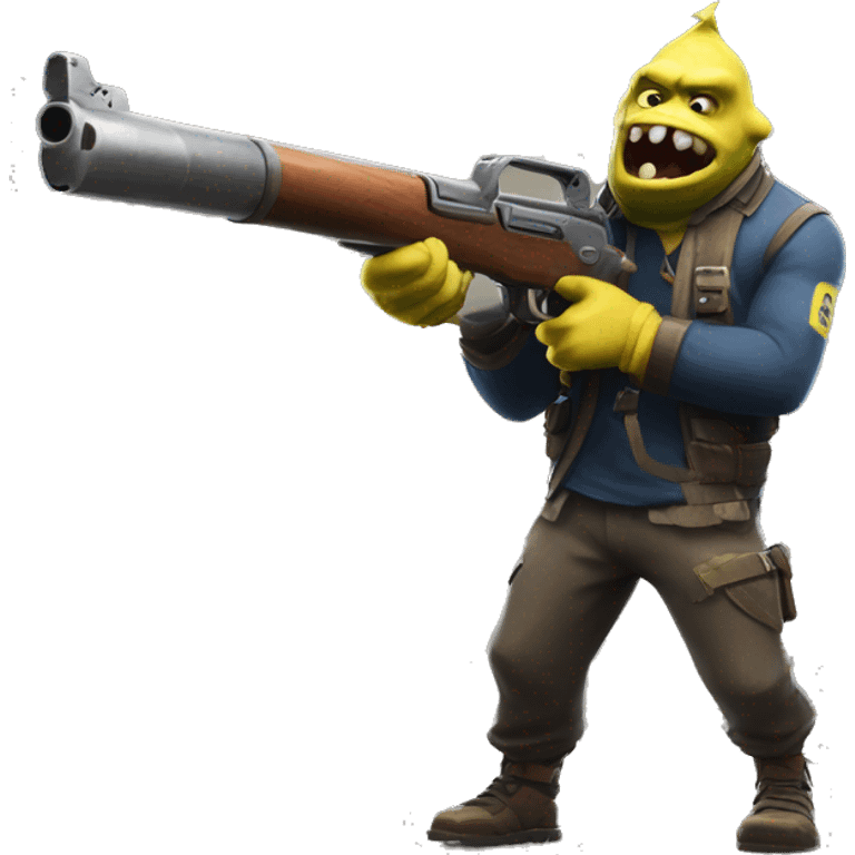 Trog from Fortnite battle Royale with a gun emoji