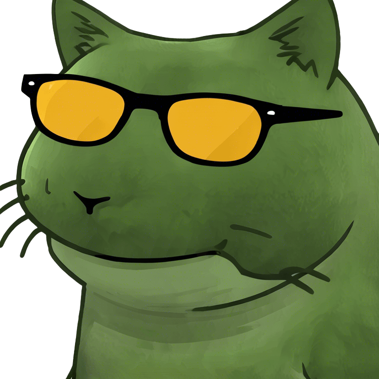 Cat with sunglasses emoji