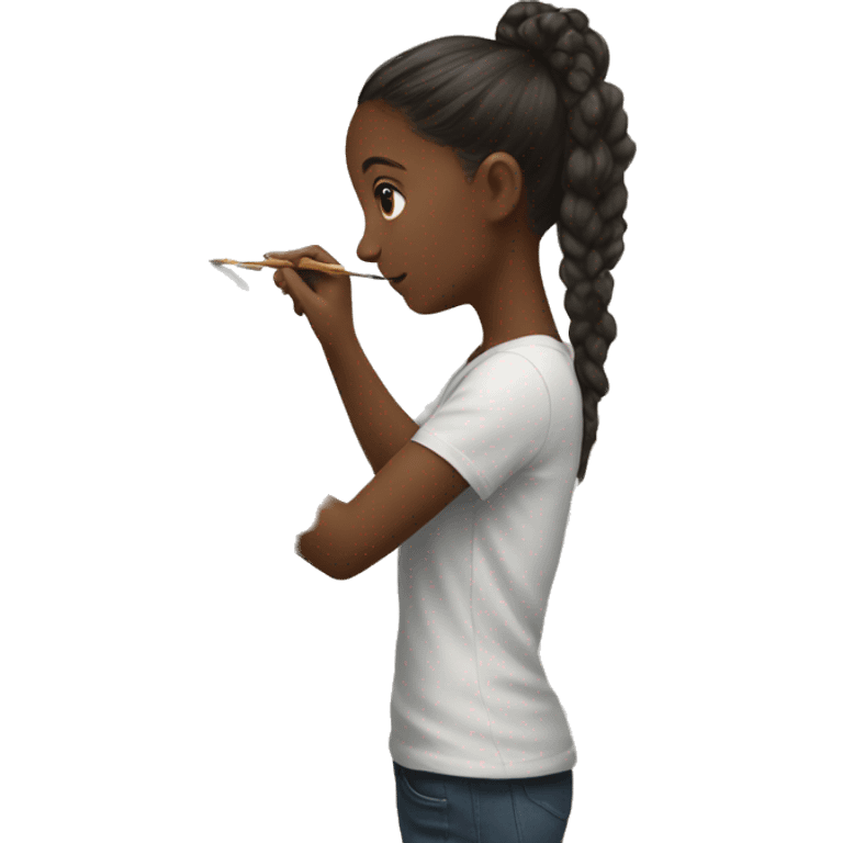 Girl painting in canvas  emoji