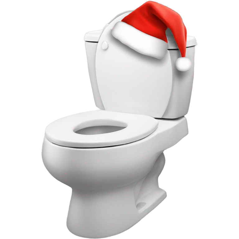 Skibidi toilet in a Santa hat emoji