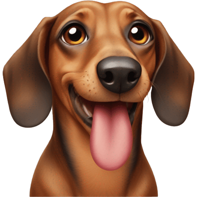 Dachshund blowing a kiss emoji