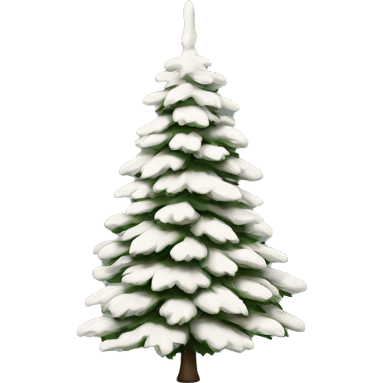 Realistic isolated off white fir christmas tree   emoji