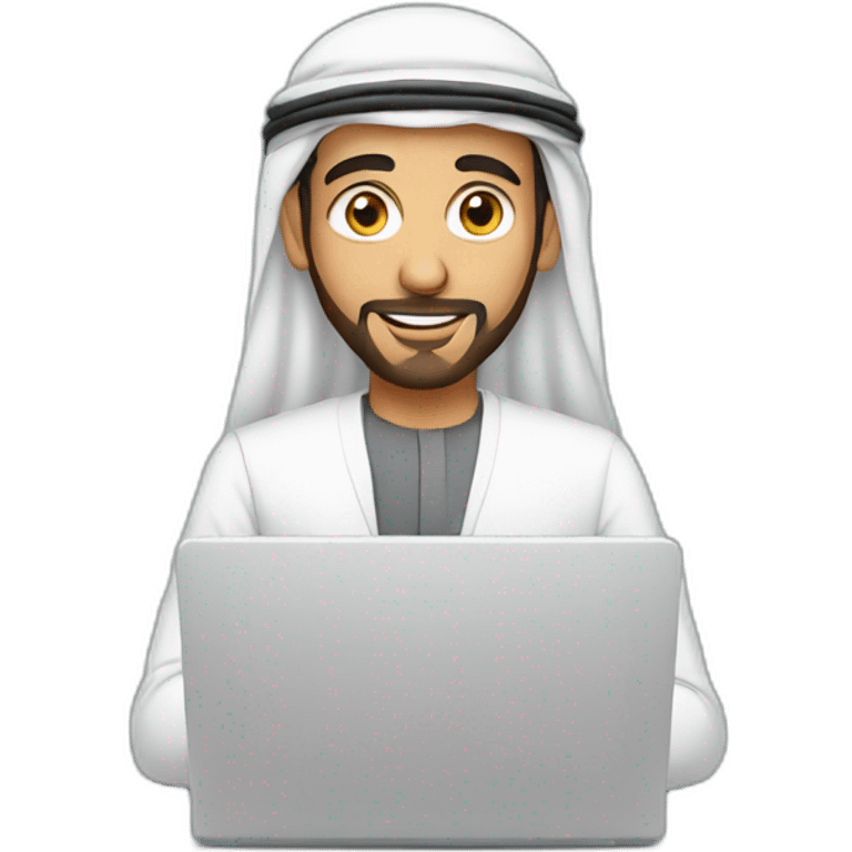 Arab entrepreneur on laptop emoji