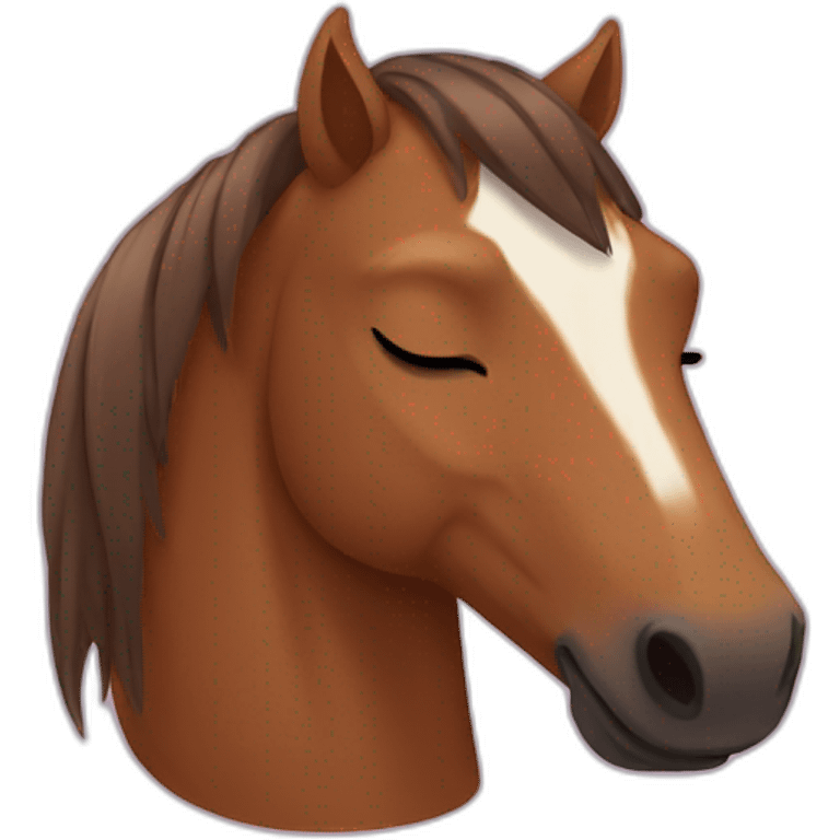 sleeping brown horse emoji