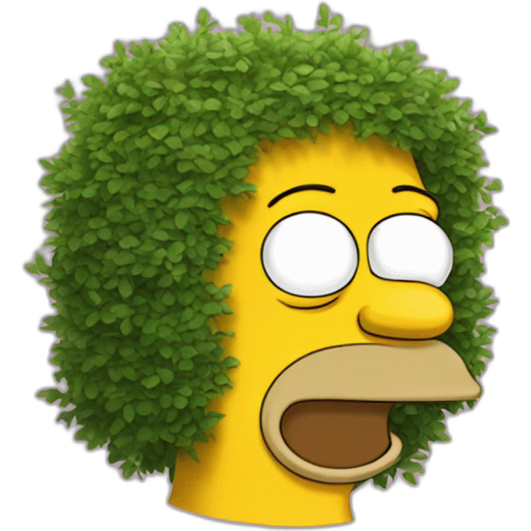 homer simpson in hedge emoji