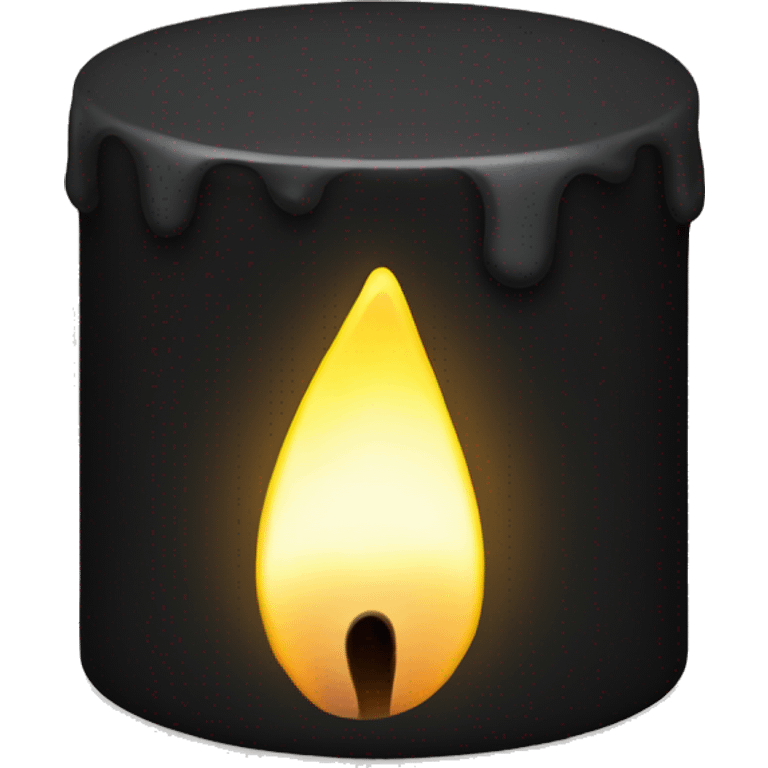 Lit black candle emoji