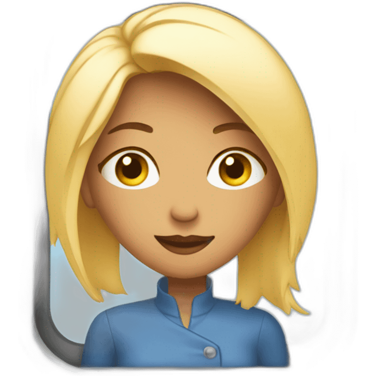 Femme dans le train tôt le matin emoji