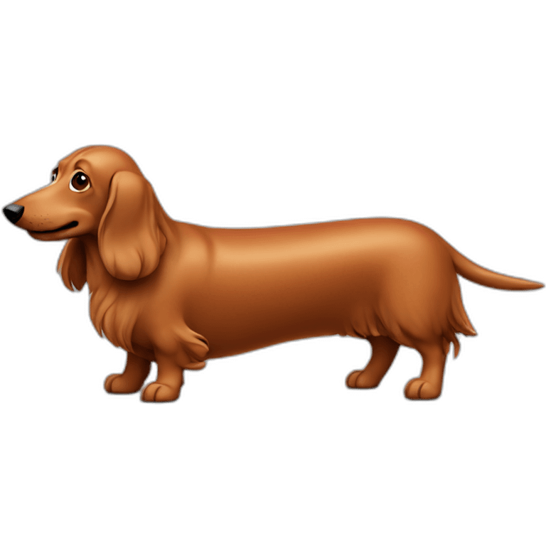 Long haired sausage dog emoji