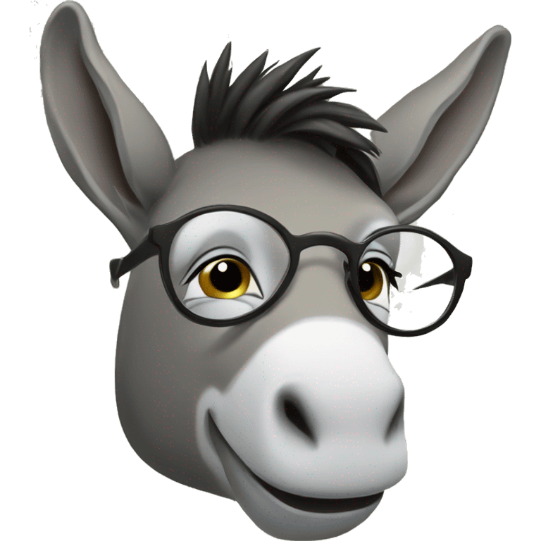 donkey with glasses and math calculations in background emoji