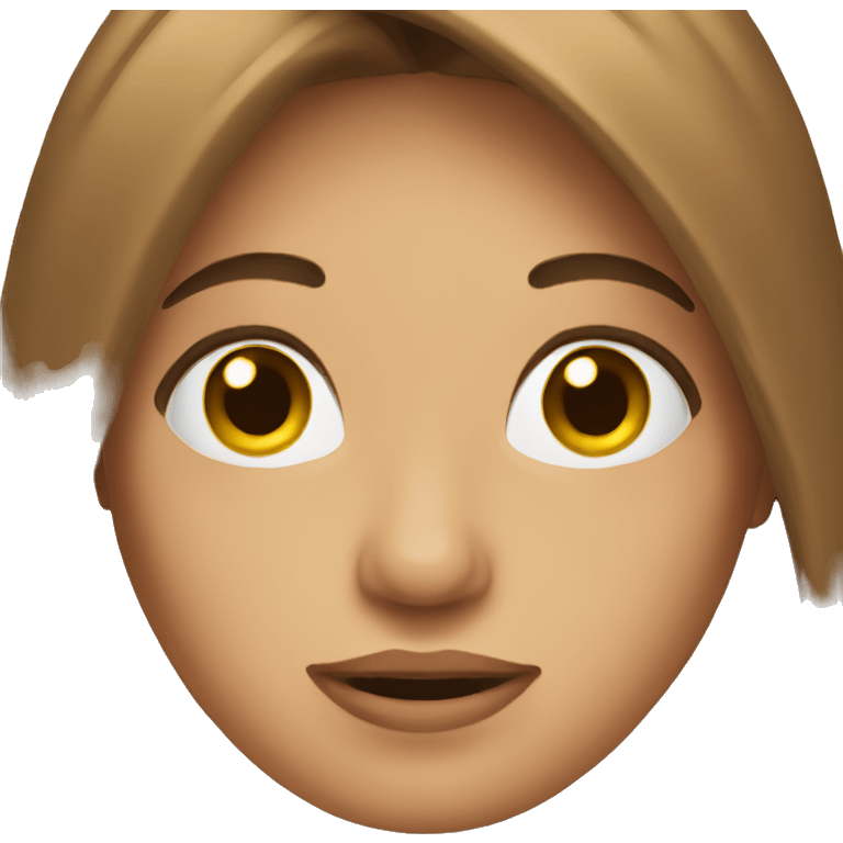 Long brown hair women emoji