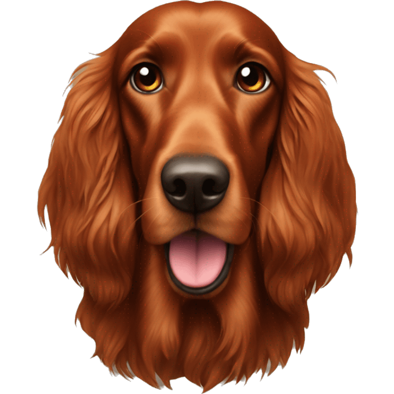 Irish setter with pumpkin  emoji