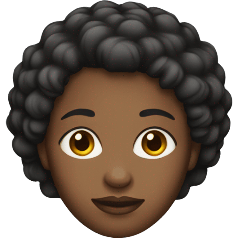 black woman with short hair emoji