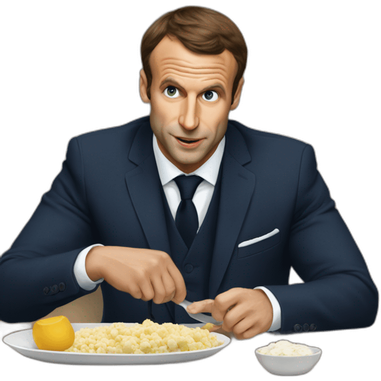 macron qui mange une chèvre emoji