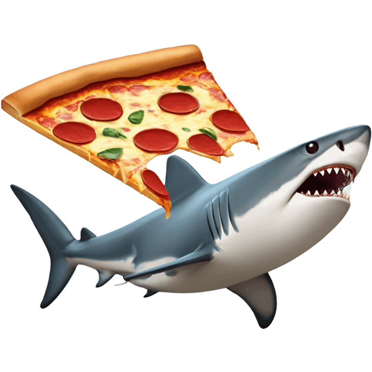 shark eating pizza emoji