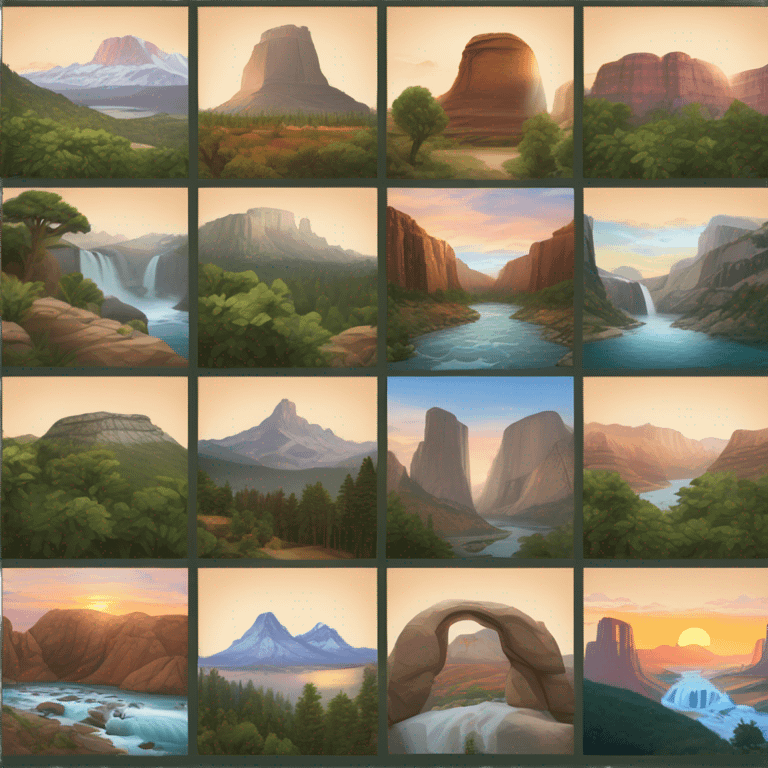 National Parks wall calendar emoji