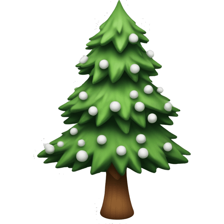  actual white fir christmas tree isolated.  emoji