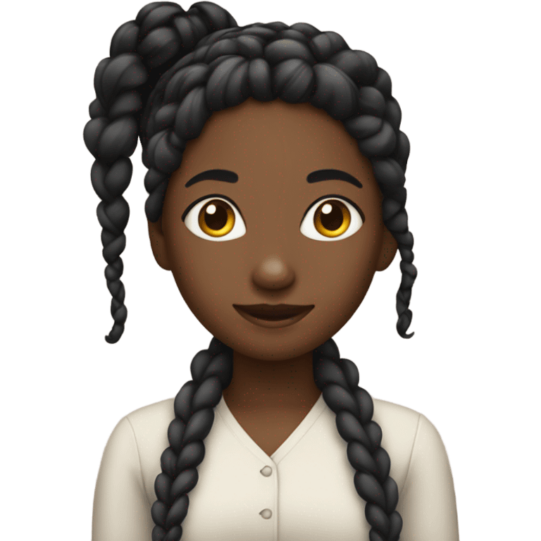 black girl with braids  emoji