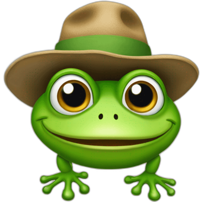 frog com chapéu Fred Kroger emoji