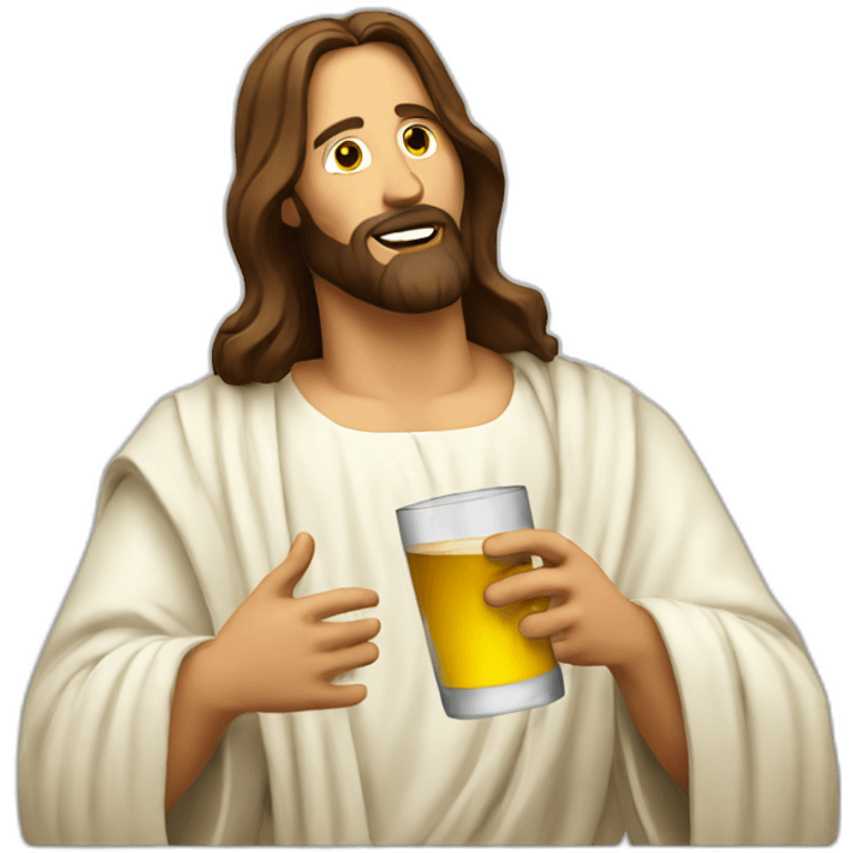 jesus drinking emoji