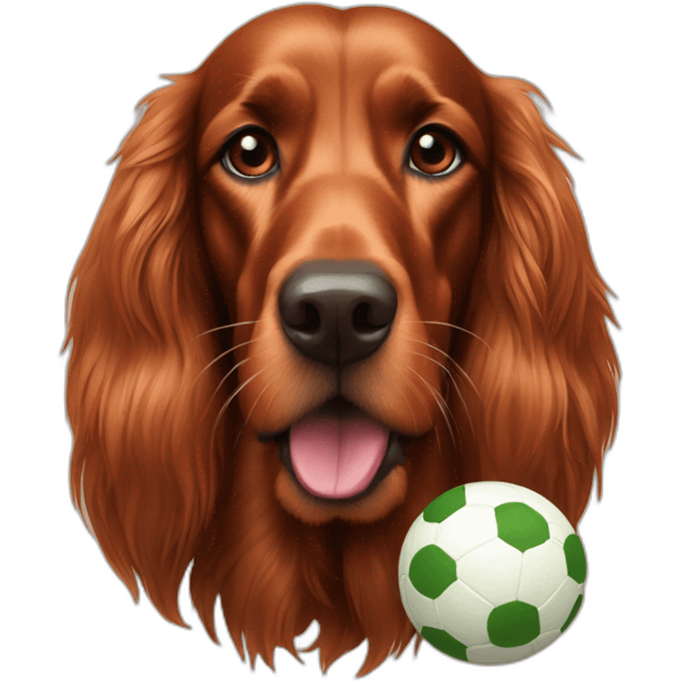 irish setter with ball emoji