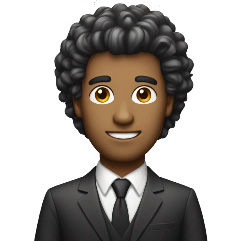 short male business man with big hair emoji