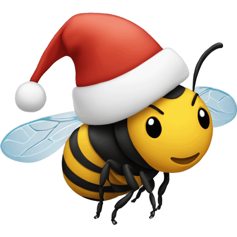 Bee with Santa hat emoji