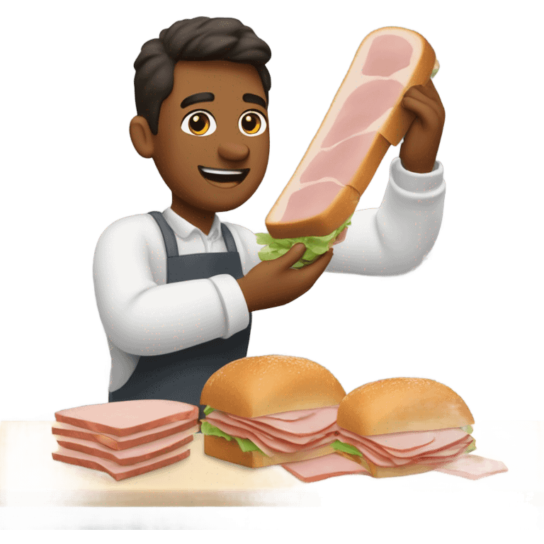 guy serving ham sandwich  emoji