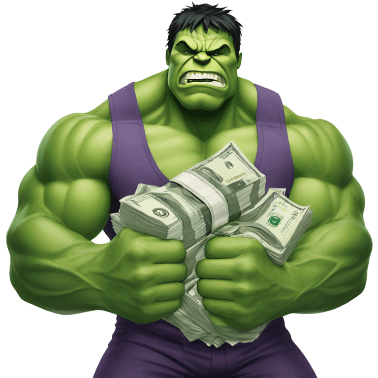 Hulk holding money  emoji