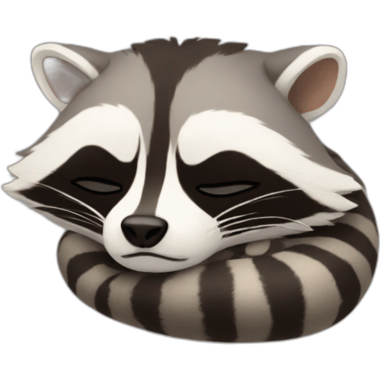 sleeping racoon emoji