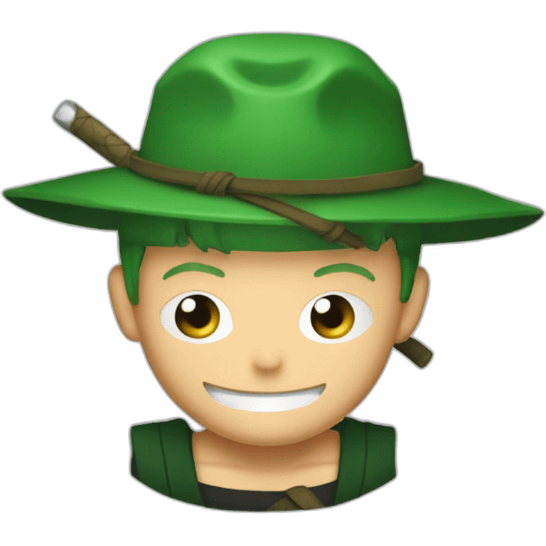 Zoro qui bois une  bière emoji