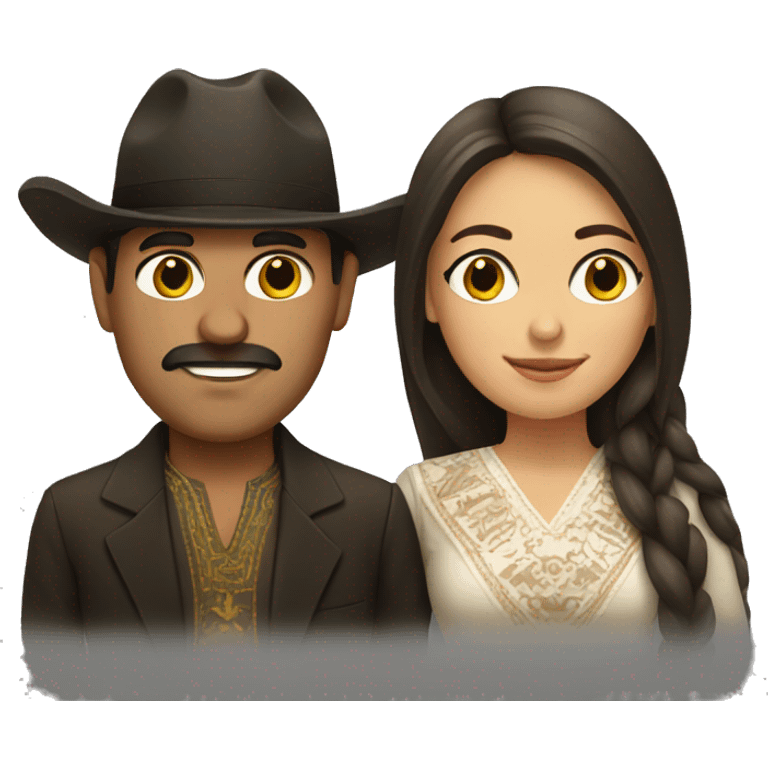 Mexican man and russian woman emoji