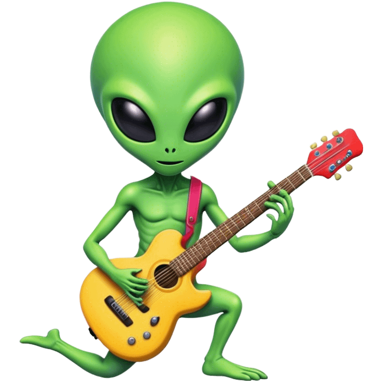 Alien guitar emoji