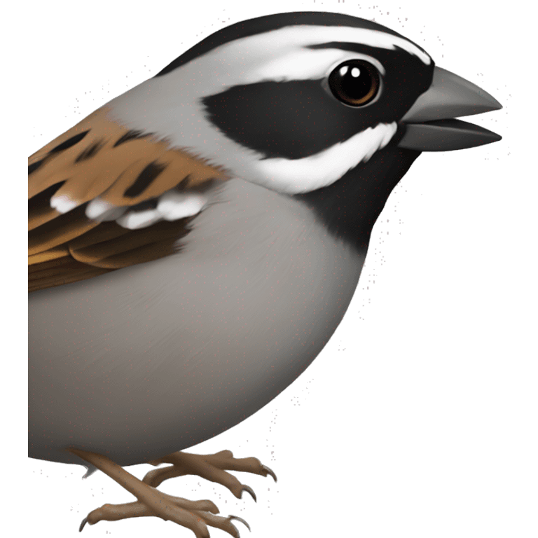 Sparrow black emoji