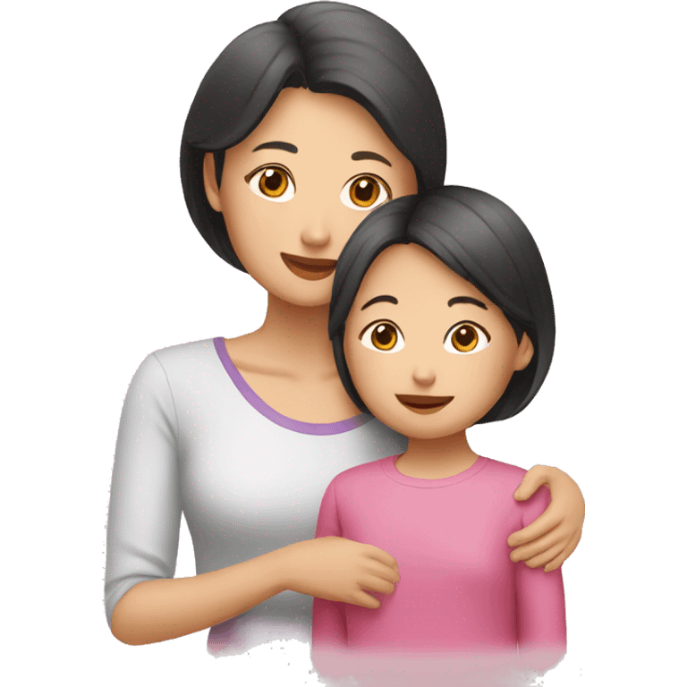 asian mother and daughter emoji