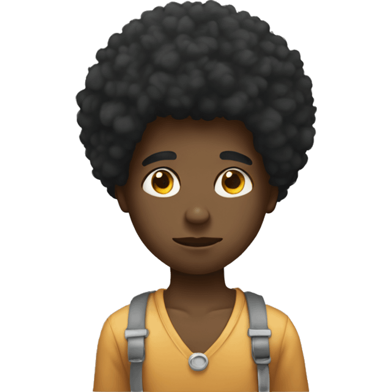 sick afro boy emoji