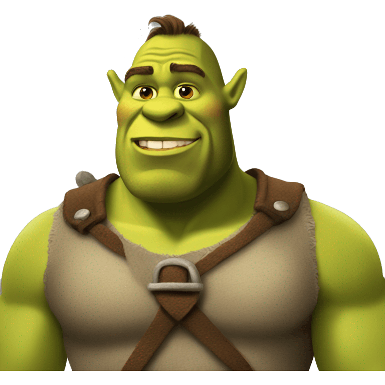 Muscular shrek handsome emoji