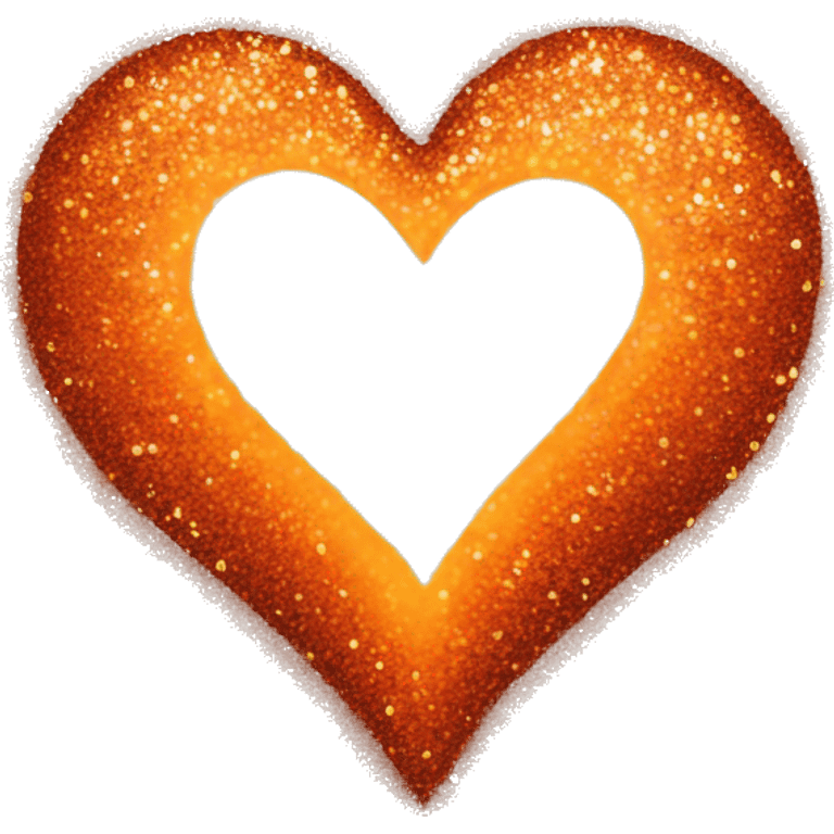 Orange burnt heart with glitter  emoji