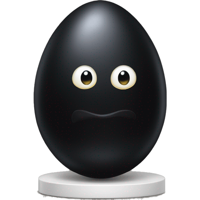 black egg on a pedastal emoji