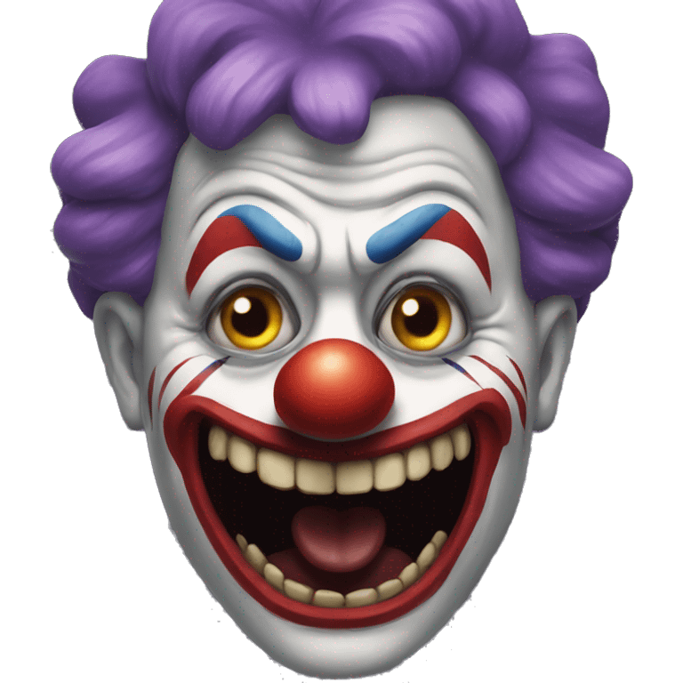 scary realistic clown emoji