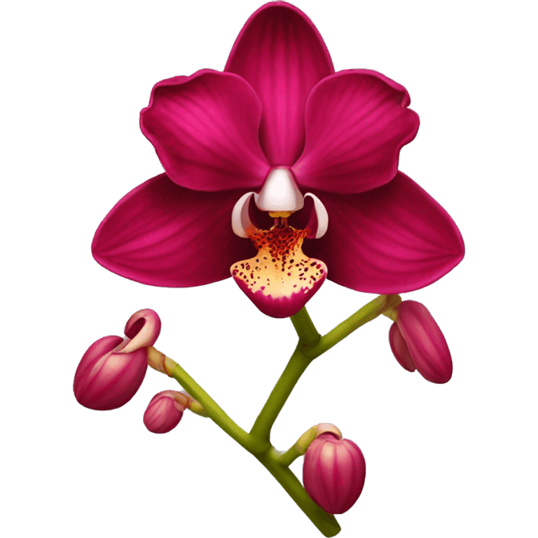 Red orchid emoji