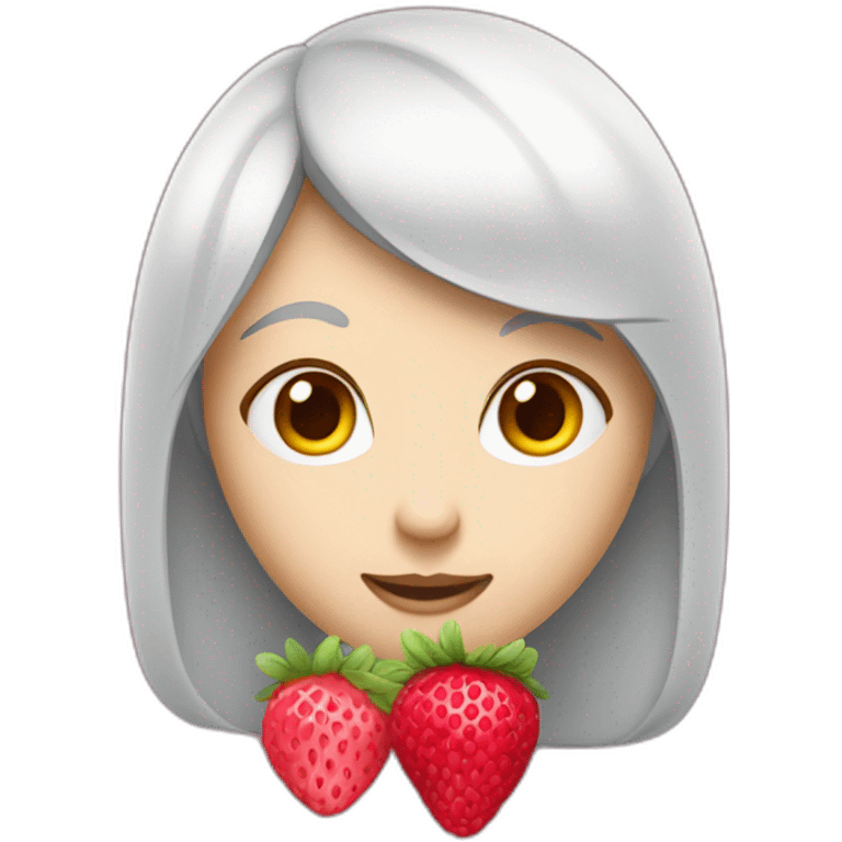 Fraise framboise myrtille  emoji